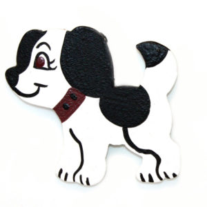Koira Beagle - musta, valkoinen